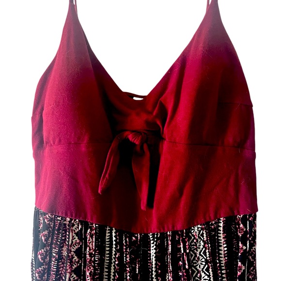 No Boundaries Tie Front Jumpsuit Marron Size 15-17 - Picture 2 of 4